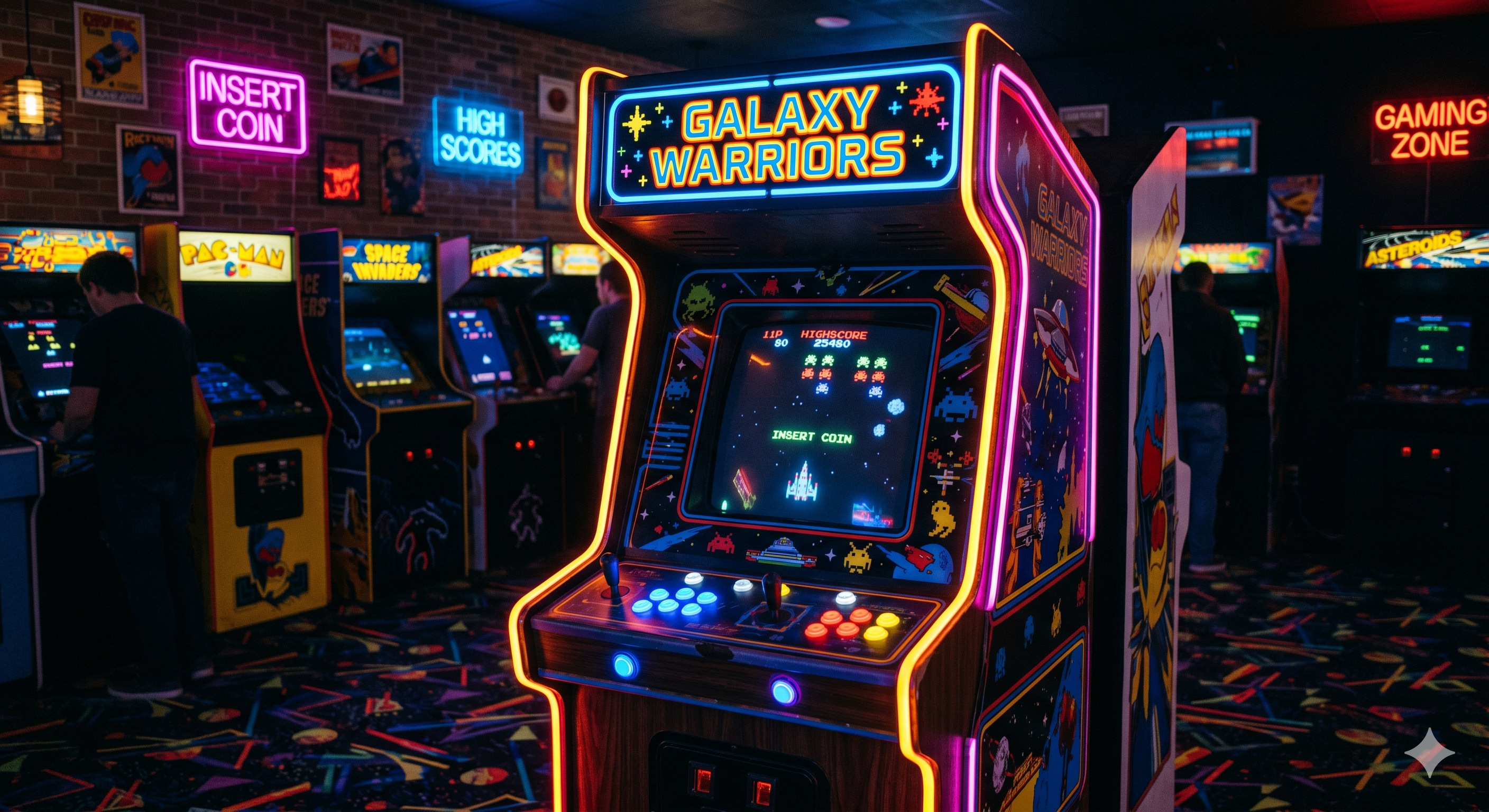 Captura de pantalla de un minijuego arcade online de naves espaciales esquivando meteoritos